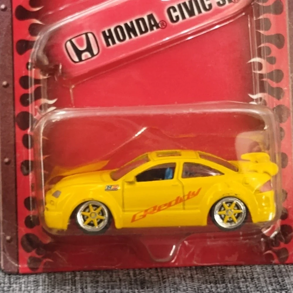 LOT OF 2 Motorworks Diecast Tuner Series 1 Honda Civic Si Yellow & Orange NIB